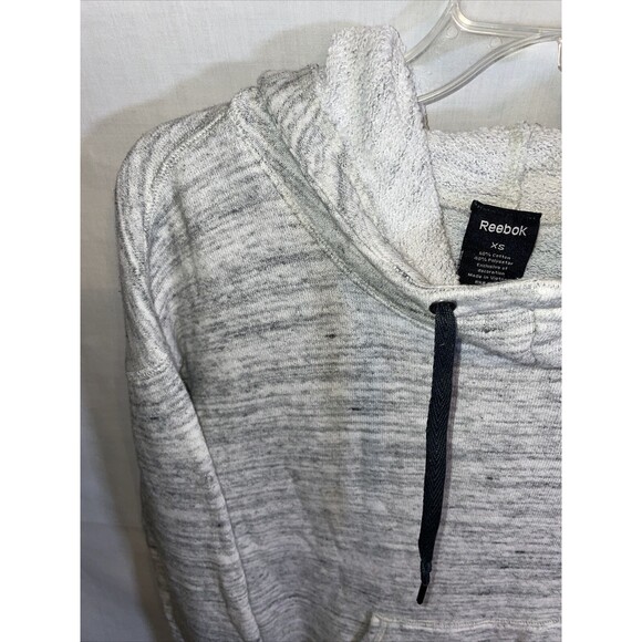 Reebok Pullover Hoodie Womens Size X Small Gray Cotton Blend Long Sleeve Running - Picture 5 of 12